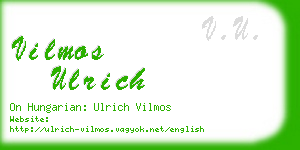 vilmos ulrich business card